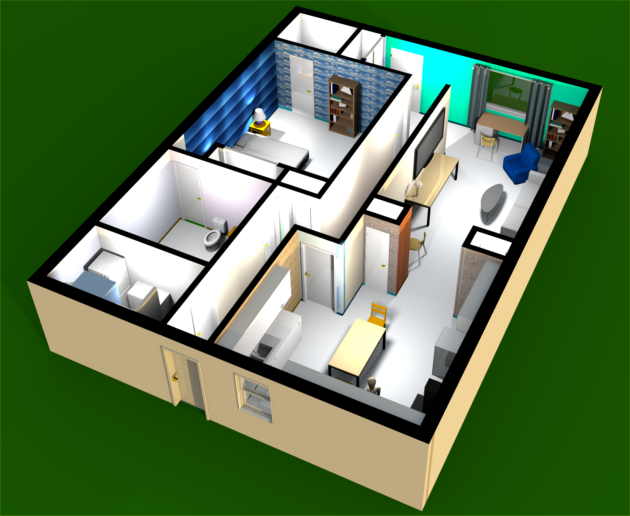 northwest view of the condo